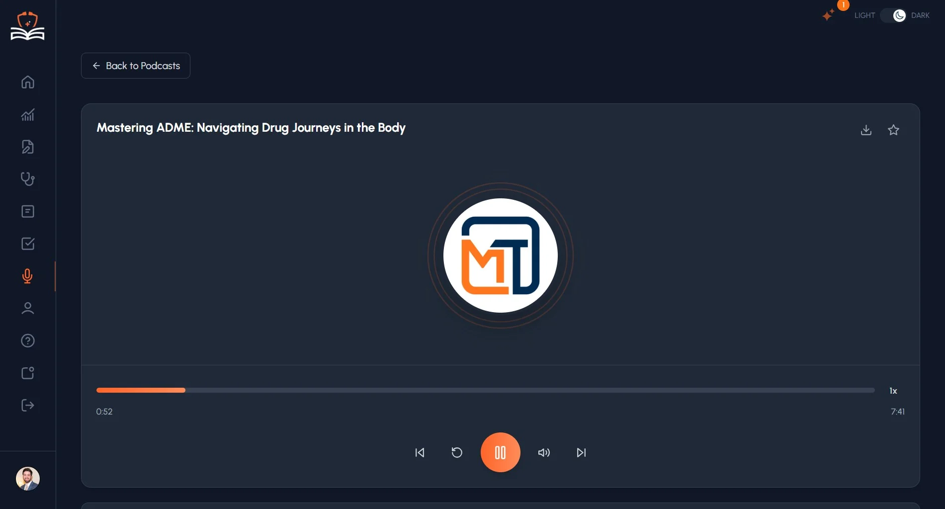 AI-generated study podcasts for medical school lectures and exam preparation